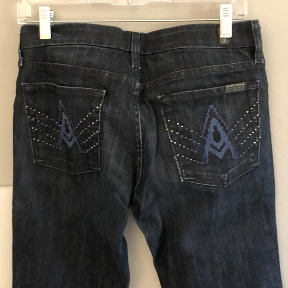 “A” pocket flare dark wash size 28 - Picture 3 of 5